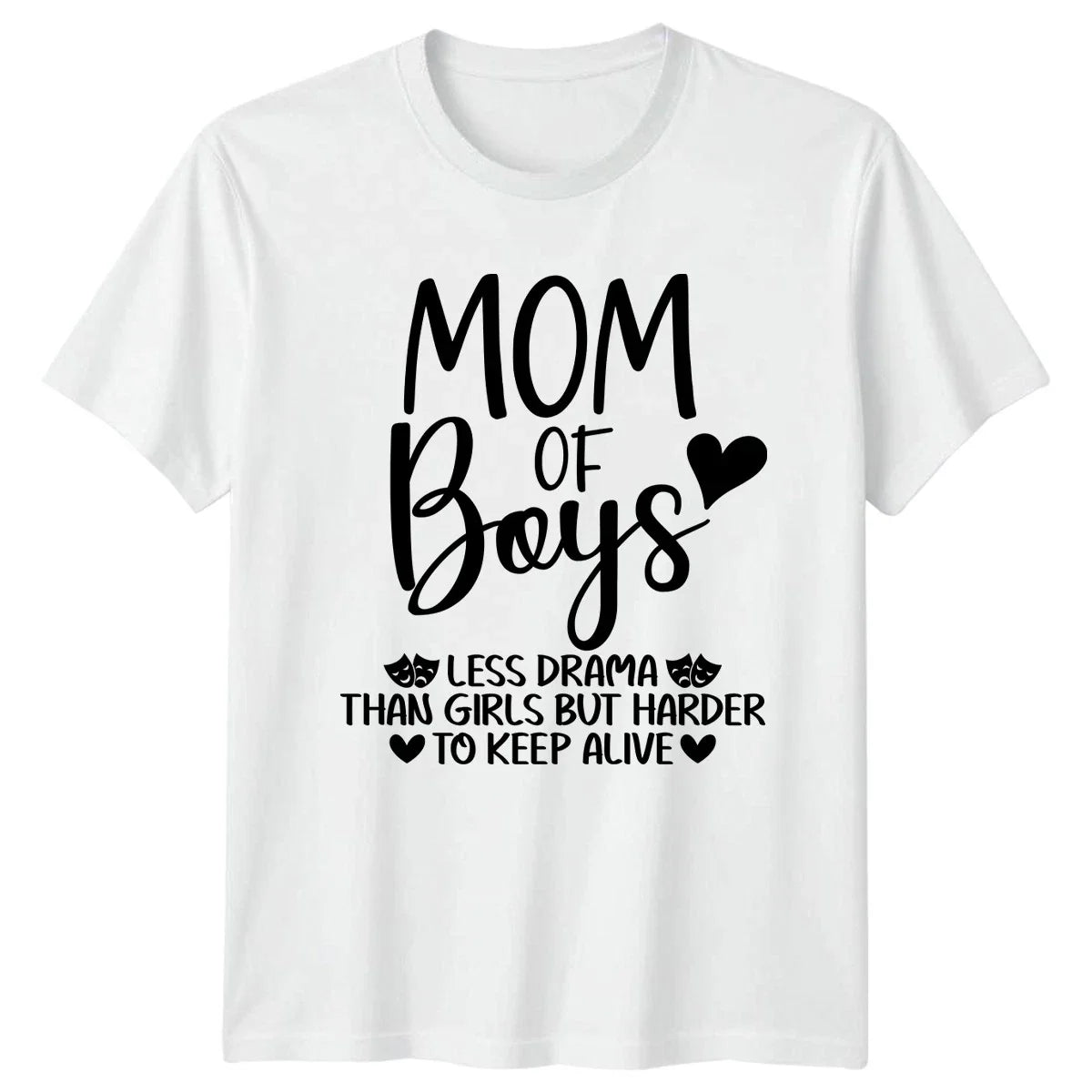 Mom Of Boys Less Drama Womens T-Shirt Motherhood Family Mothers Day Gift For Her Unisex T-shirt, Sweatshirt, Hoodie, Long Sleeve Tee - T-Shirt, Sweatshirt, Hoodie