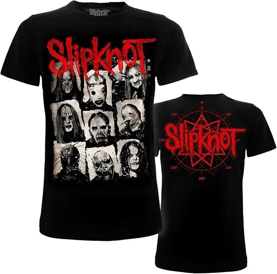 SLIPKNOT T-Shirt T-Shirt T-Shirt DOUBLE PRINT Logo MASKS Punk Rock OFFICIAL Unisex T-shirt, Sweatshirt, Hoodie, Long Sleeve Tee - T-Shirt, Sweatshirt, Hoodie