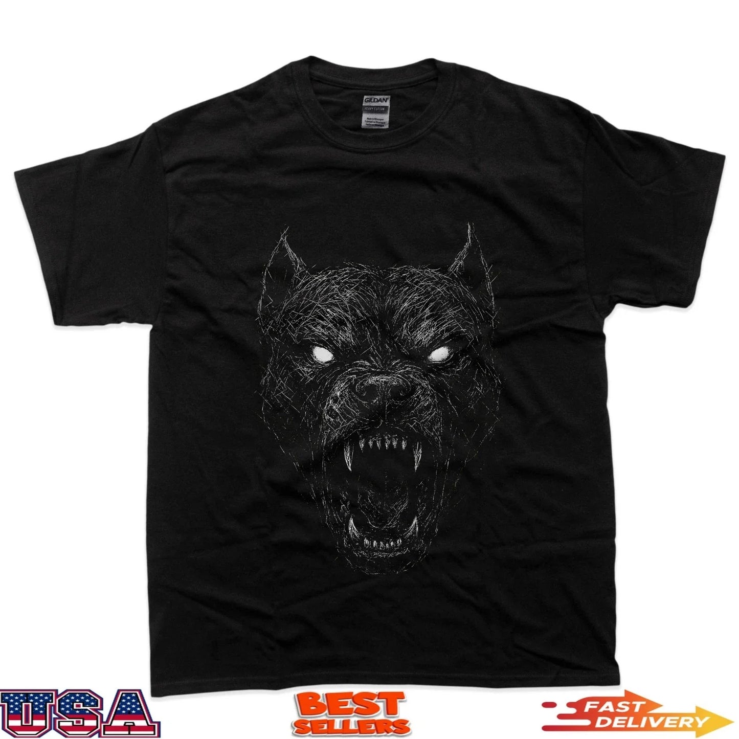 Angry Pitbull Distressed Scratchboard Art T-Shirt Unisex T-shirt, Sweatshirt, Hoodie, Long Sleeve Tee - T-Shirt, Sweatshirt, Hoodie