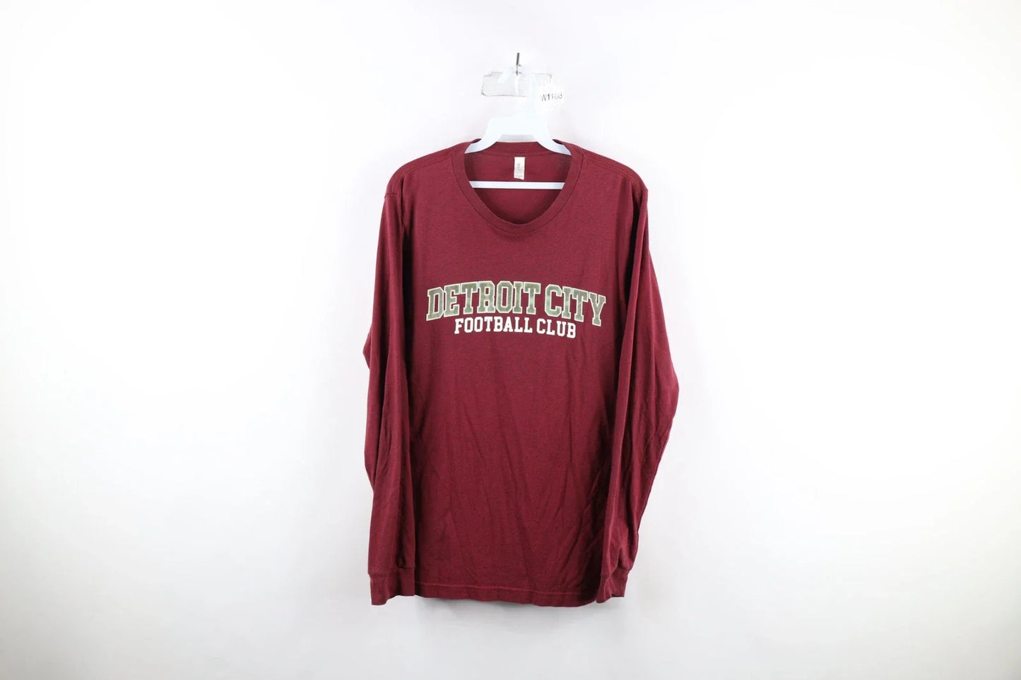 Streetwear Mens Medium Spell Out Detroit City FC Soccer Long Sleeve T-Shirt Unisex T-shirt, Sweatshirt, Hoodie, Long Sleeve Tee - T-Shirt, Sweatshirt, Hoodie