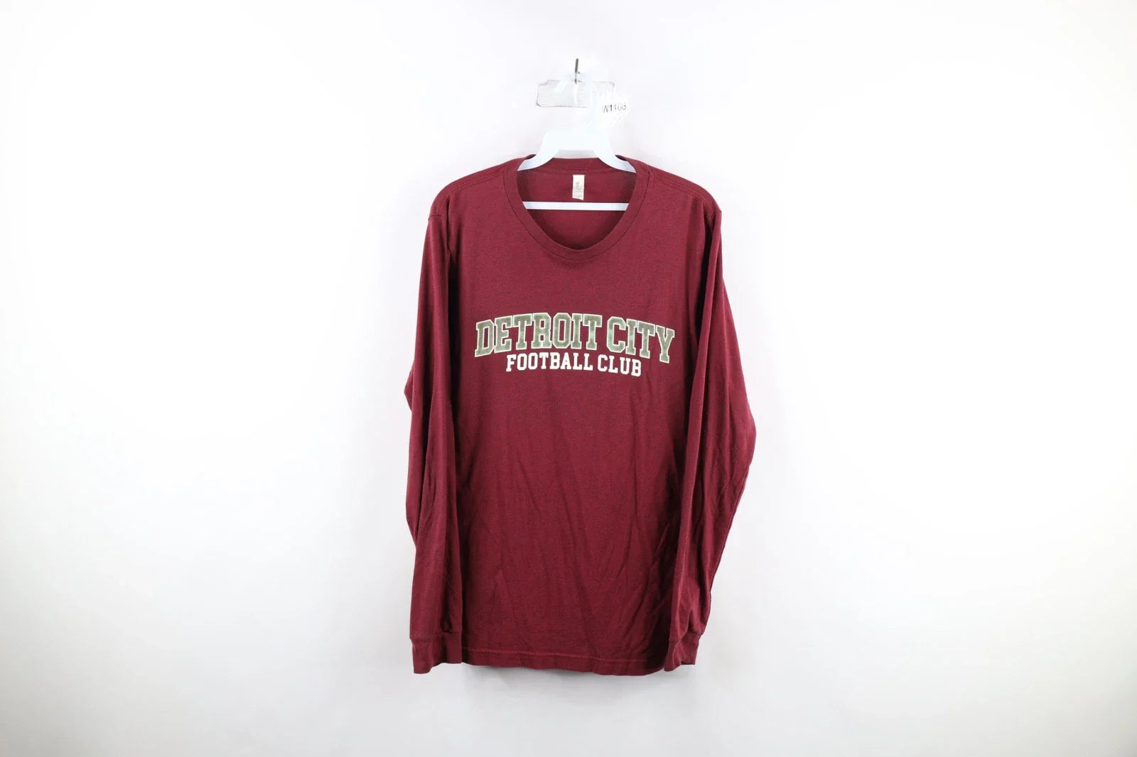 Streetwear Mens Medium Spell Out Detroit City FC Soccer Long Sleeve T-Shirt Unisex T-shirt, Sweatshirt, Hoodie, Long Sleeve Tee - T-Shirt, Sweatshirt, Hoodie