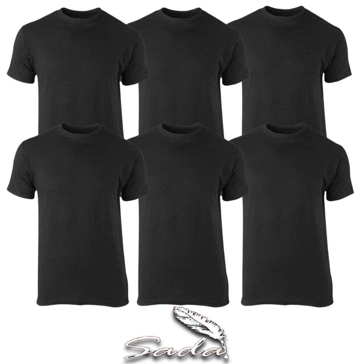 SADA T-Shirt Crew-Neck (6pc)  Short-sleeve 100% Cotton Unisex T-shirt, Sweatshirt, Hoodie, Long Sleeve Tee - T-Shirt, Sweatshirt, Hoodie