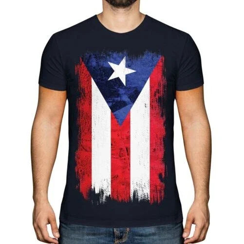 Puerto Rico Grunge Flagge Herren T-Shirt Rikanische Shirt Fuball Geschenk Unisex T-shirt, Sweatshirt, Hoodie, Long Sleeve Tee - T-Shirt, Sweatshirt, Hoodie