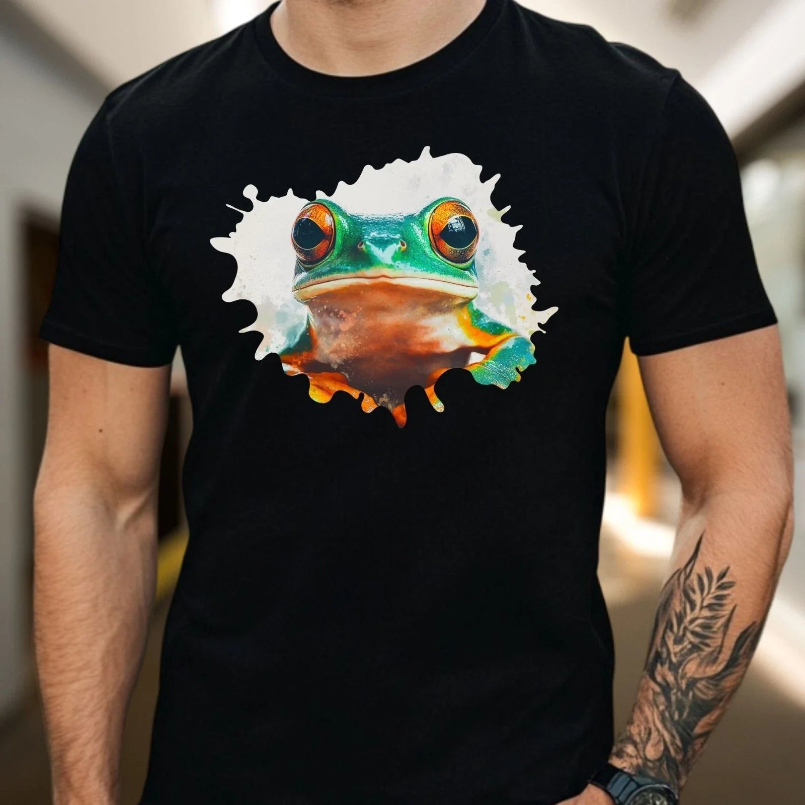 Mens Funny Frog Motif Cotton T-Shirt Size XS to 5XL Unisex T-shirt, Sweatshirt, Hoodie, Long Sleeve Tee - T-Shirt, Sweatshirt, Hoodie