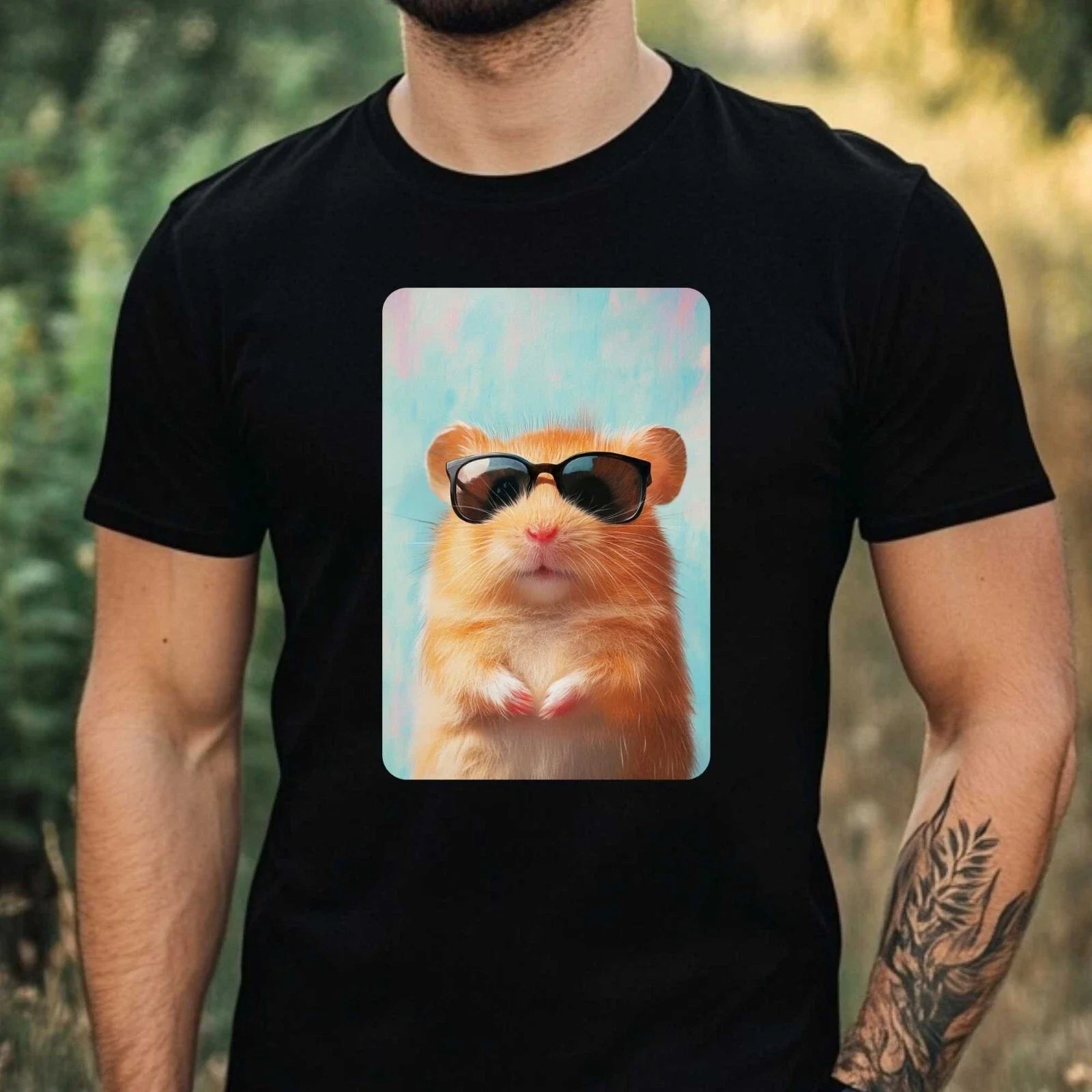 Mens Hamster Sunglasses Cotton T-Shirt Size XS to 5XL Unisex T-shirt, Sweatshirt, Hoodie, Long Sleeve Tee - T-Shirt, Sweatshirt, Hoodie