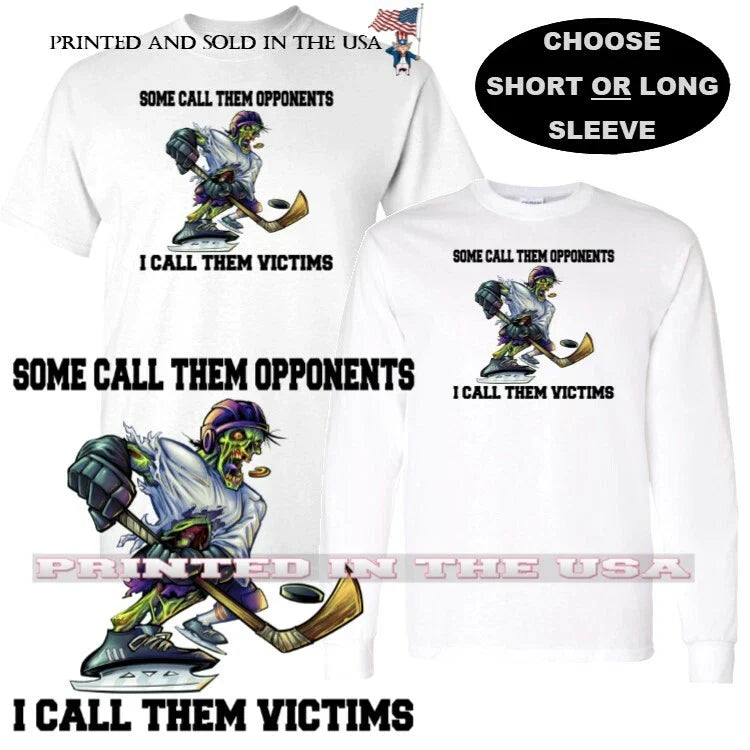 Ice Hockey Zombie Team Mascot Player Victim Not Opponent Custom Cartoon T Shirt Unisex T-shirt, Sweatshirt, Hoodie, Long Sleeve Tee - T-Shirt, Sweatshirt, Hoodie