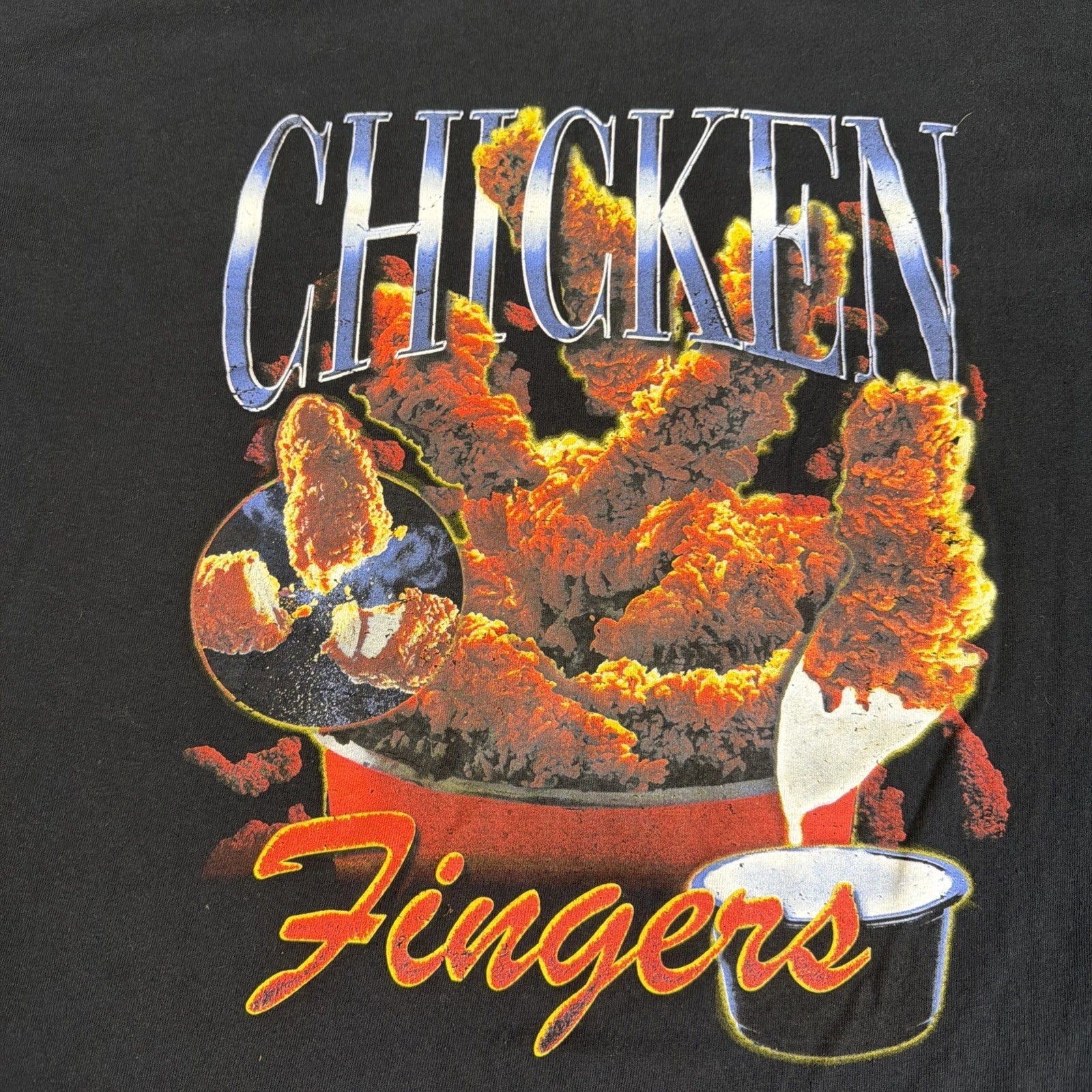 Black Chicken Fingers Graphic T Shirt Skater Streetwear XL Goodie Two Sleeves Unisex T-shirt, Sweatshirt, Hoodie, Long Sleeve Tee - T-Shirt, Sweatshirt, Hoodie