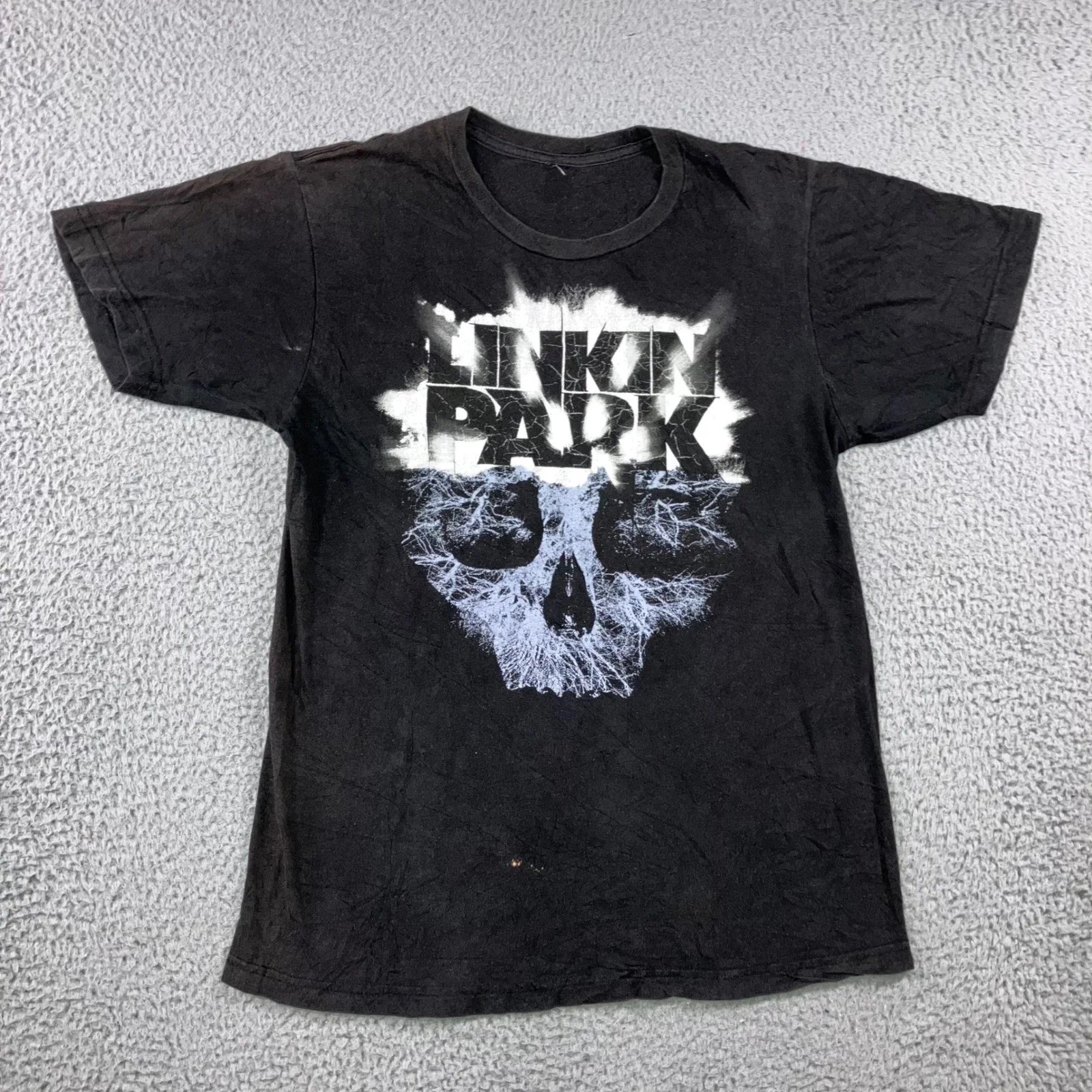 Vintage Linkin Park T-Shirt Men M Black Skull Graphic Rock Band Tee Faded Grunge Unisex T-shirt, Sweatshirt, Hoodie, Long Sleeve Tee - T-Shirt, Sweatshirt, Hoodie