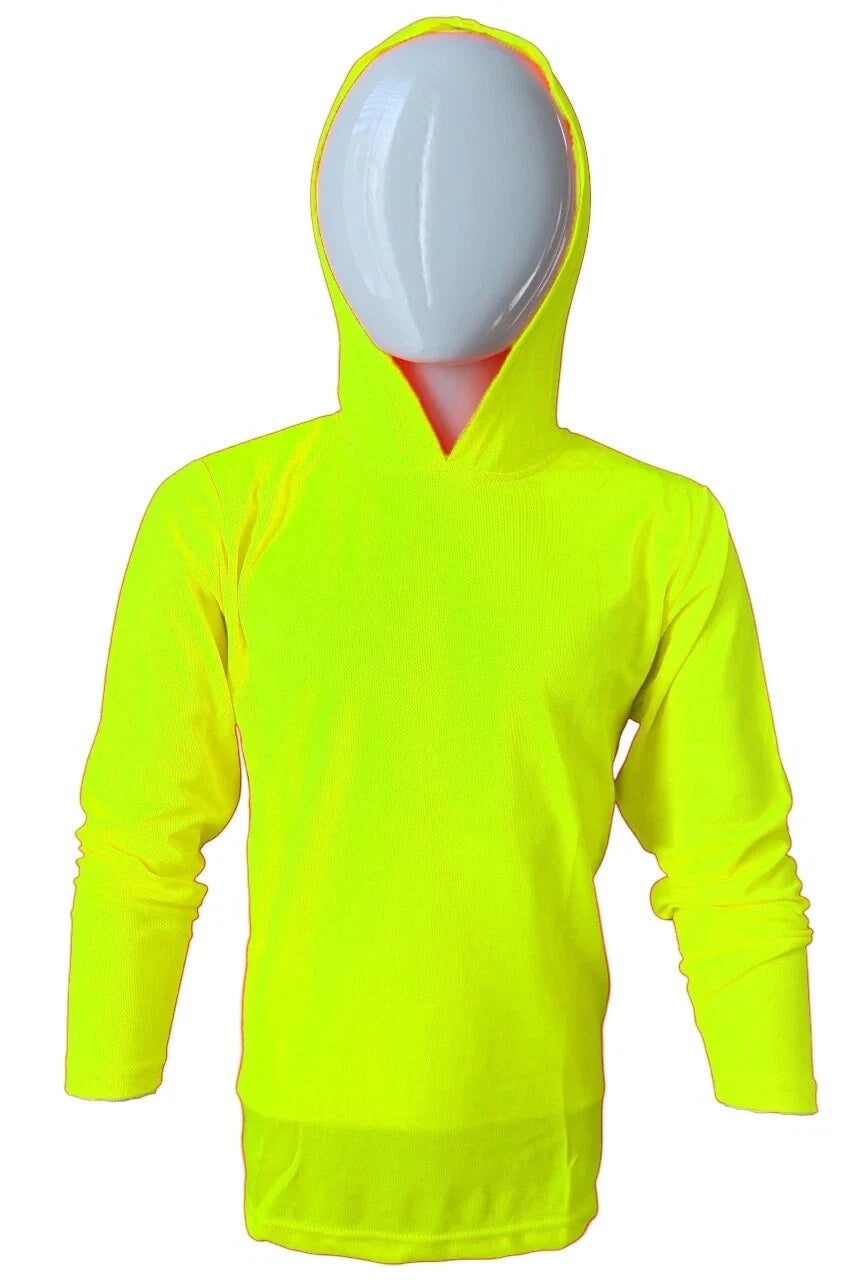 DRI-FIT Hoodie Long Sleeve T-Shirts, UPF 50+ Sun Protection Hooded SAFETY GREEN Unisex T-shirt, Sweatshirt, Hoodie, Long Sleeve Tee - T-Shirt, Sweatshirt, Hoodie