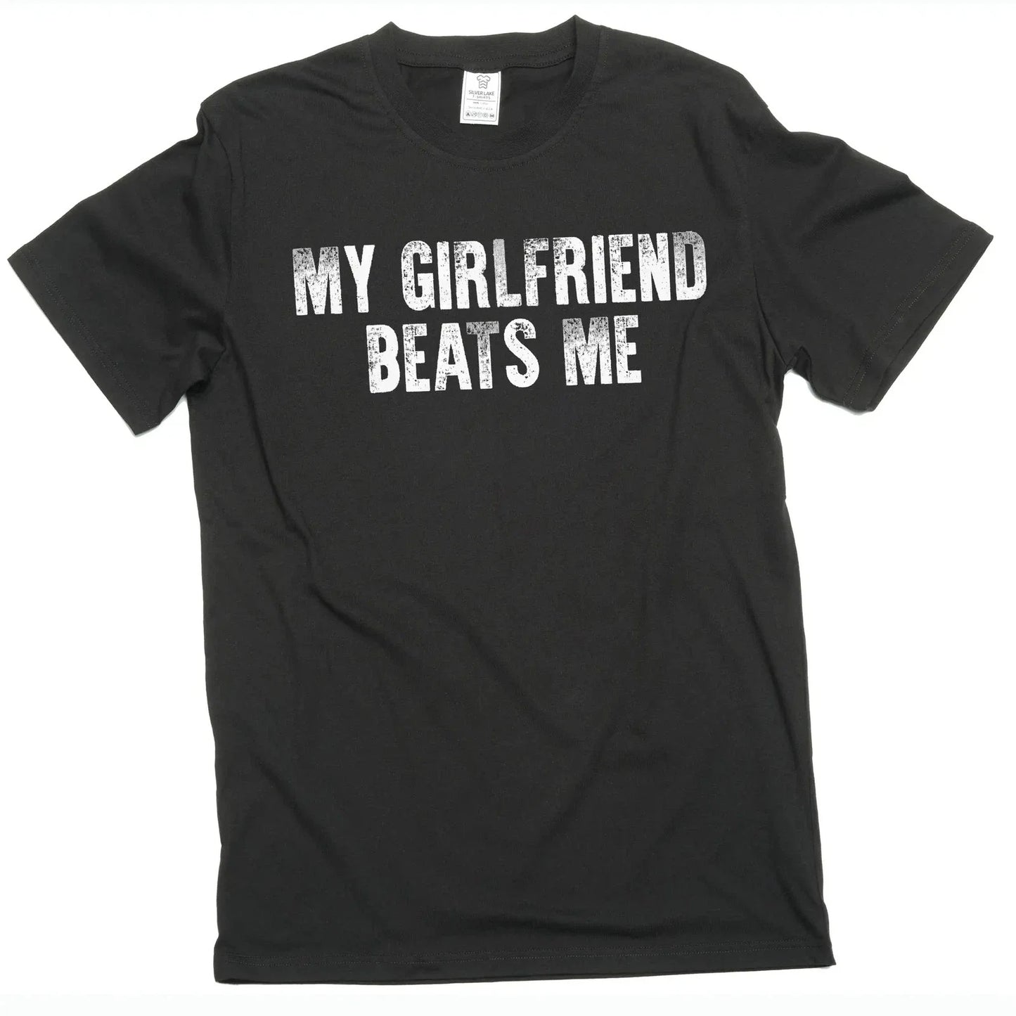 Men's Funny My Girlfriend beats me humorous T-shirt Valentine's day Tee Unisex T-shirt, Sweatshirt, Hoodie, Long Sleeve Tee - T-Shirt, Sweatshirt, Hoodie