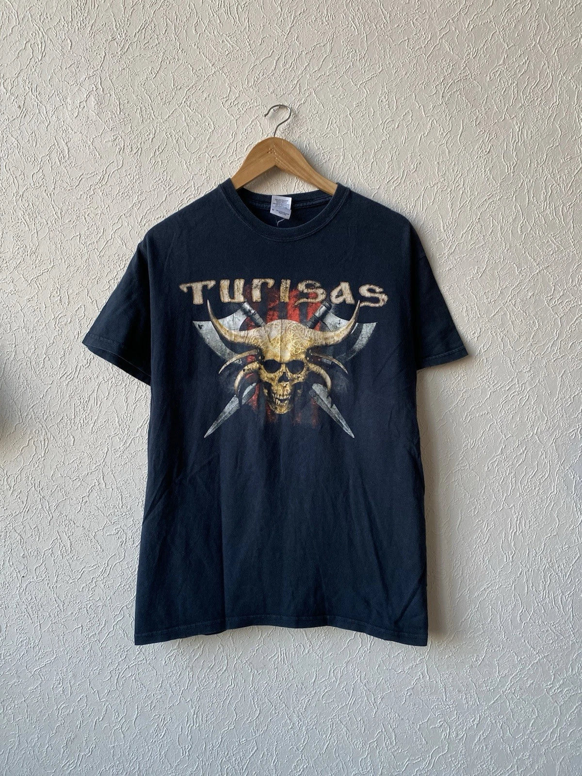 Vintage 2000s Turisas Metal Rock Band Skull T Shirt Y2K Unisex T-shirt, Sweatshirt, Hoodie, Long Sleeve Tee - T-Shirt, Sweatshirt, Hoodie