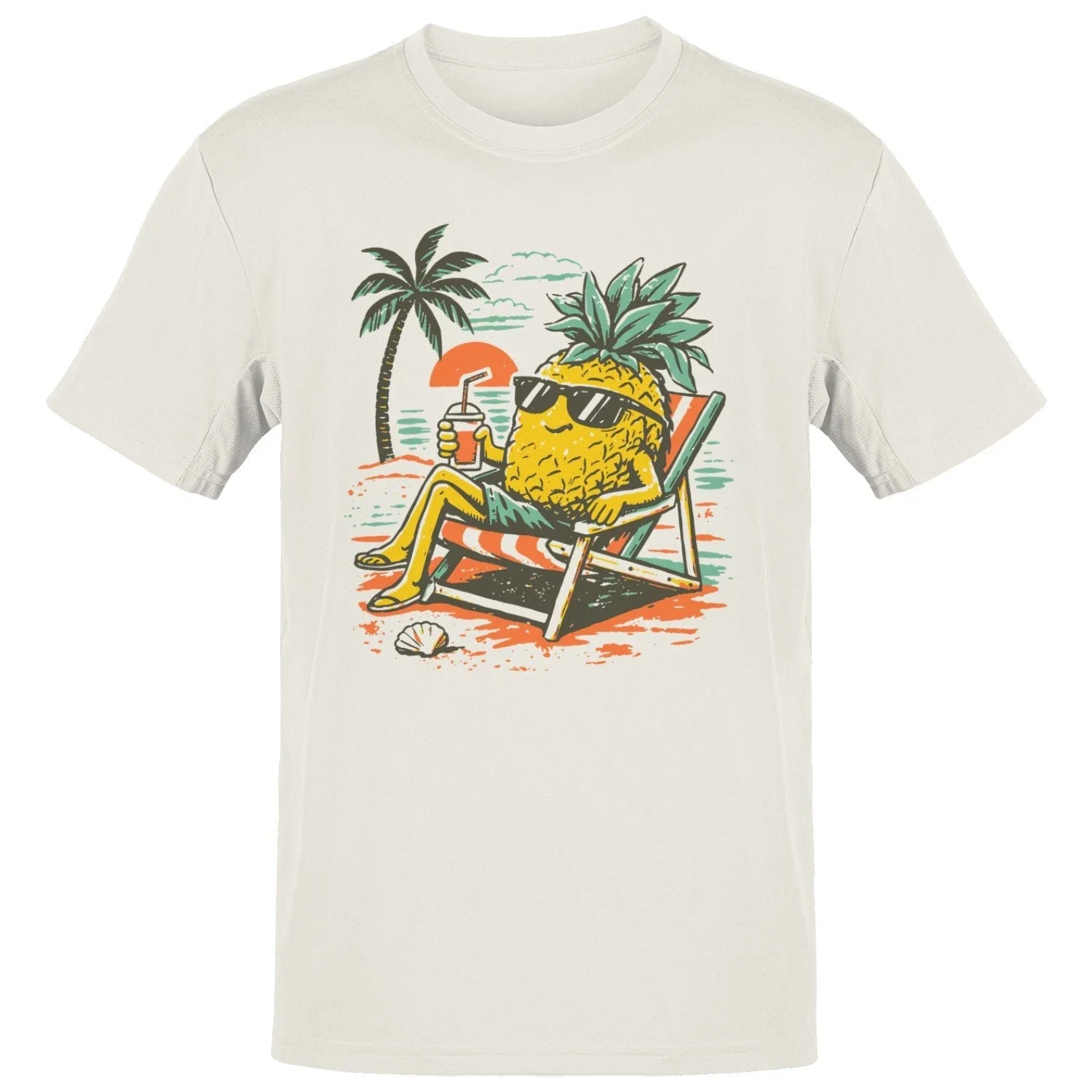 Pineapple Beach Chill Sunset Men's T-shirt Unisex T-shirt, Sweatshirt, Hoodie, Long Sleeve Tee - T-Shirt, Sweatshirt, Hoodie