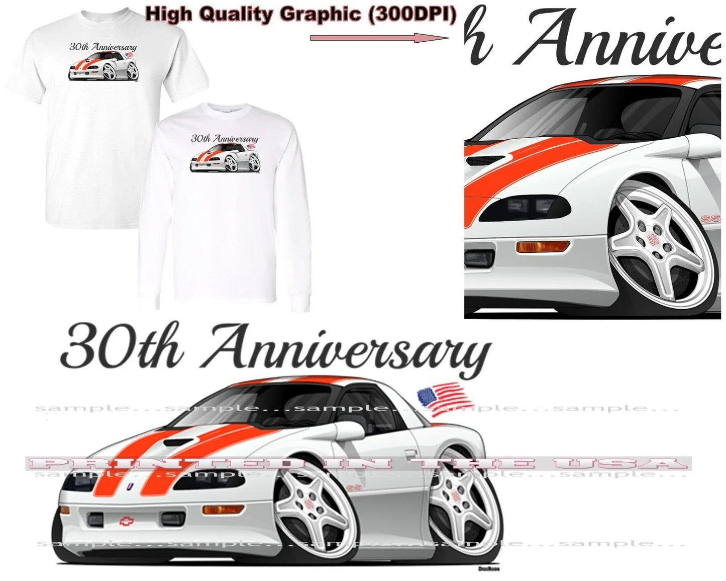 DigiRods Camaro 1997 30th Anniversary Z28 SS Edition Model Cartoon Car T Shirt Unisex T-shirt, Sweatshirt, Hoodie, Long Sleeve Tee - T-Shirt, Sweatshirt, Hoodie