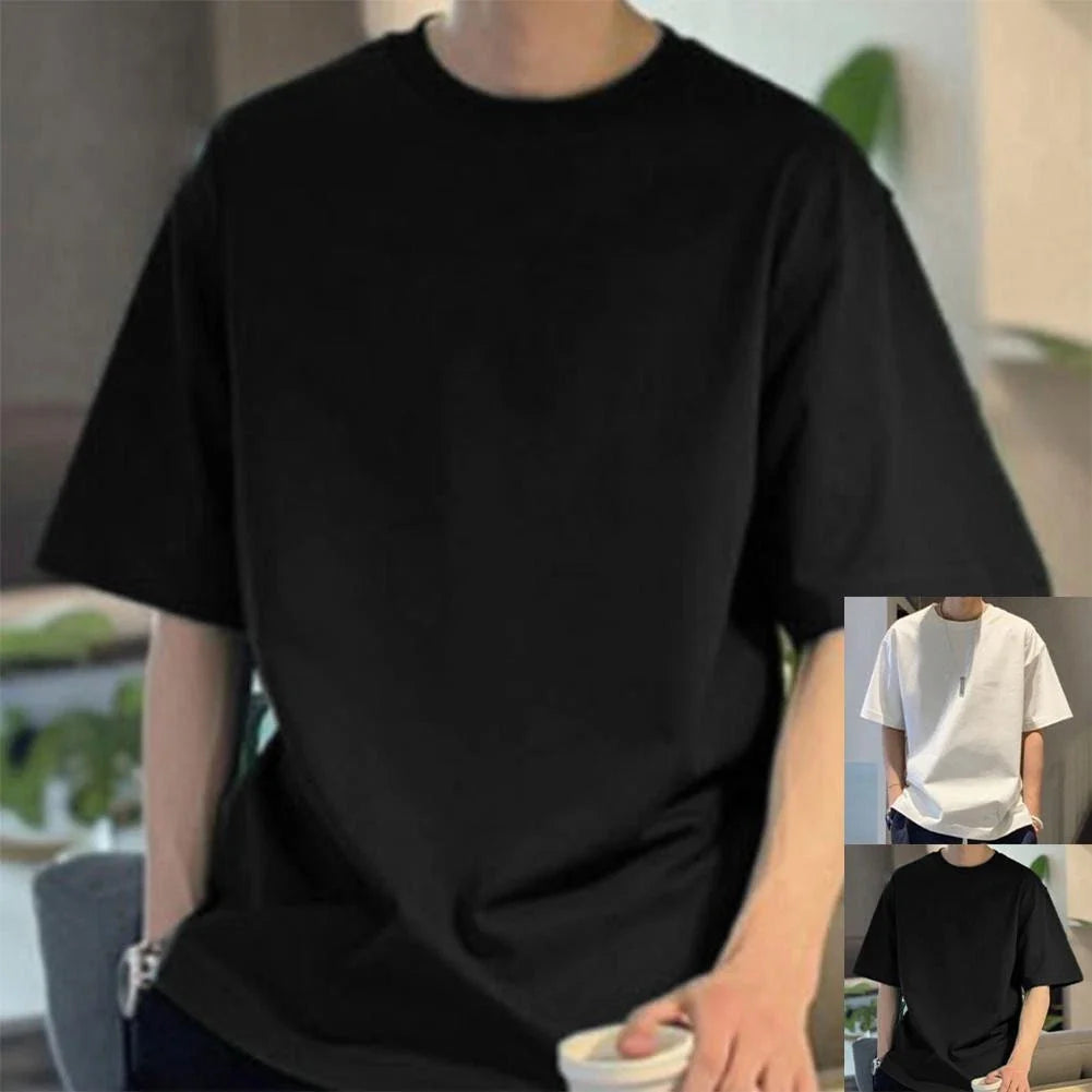 Men Loose T-shirt Short Sleeve Style For Daily Casual Wear Four Seasons Wear Unisex T-shirt, Sweatshirt, Hoodie, Long Sleeve Tee - T-Shirt, Sweatshirt, Hoodie