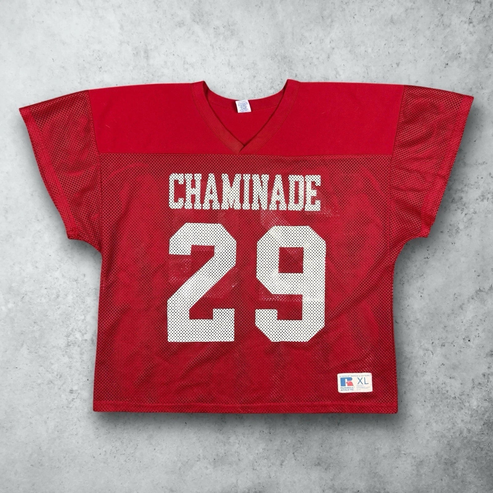Vintage 80s Russell Athletic Chaminade Cropped Jersey #29 Shirt Size XL Unisex T-shirt, Sweatshirt, Hoodie, Long Sleeve Tee - T-Shirt, Sweatshirt, Hoodie