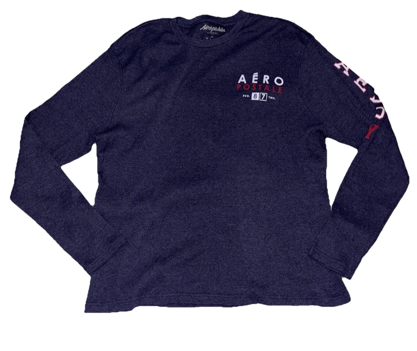 Aeropostale Y2K Spellout Waffle Knit Shirt SZ.2XL Mens  Long Sleeve Unisex T-shirt, Sweatshirt, Hoodie, Long Sleeve Tee - T-Shirt, Sweatshirt, Hoodie