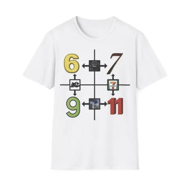 69 67 9/11 7-11 Meme Tee | Meme Shirt for Gen Z Unisex T-shirt, Sweatshirt, Hoodie, Long Sleeve Tee - T-Shirt, Sweatshirt, Hoodie