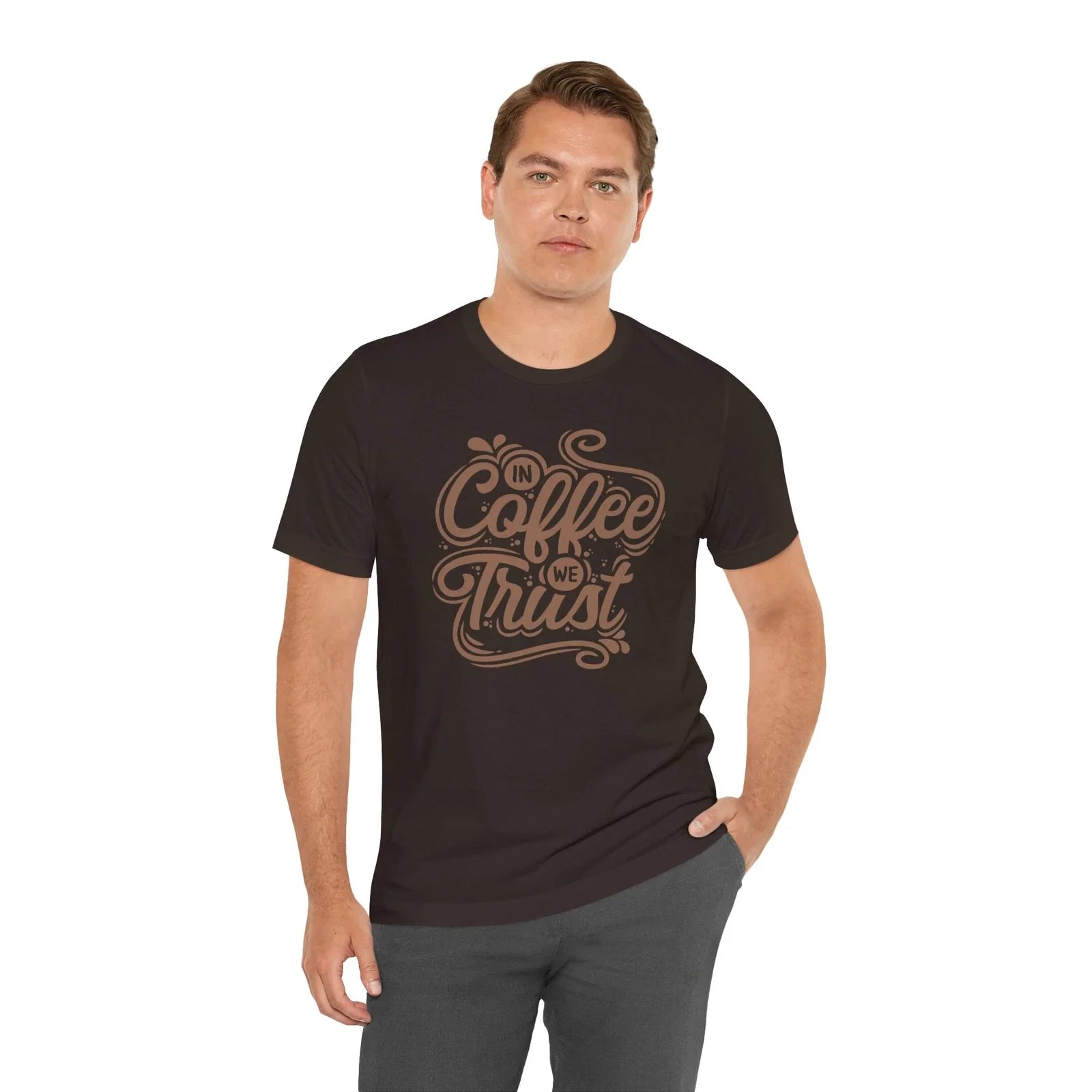 In Coffee We Trust Funny Coffee Lover Unisex T-Shirt Unisex T-shirt, Sweatshirt, Hoodie, Long Sleeve Tee - T-Shirt, Sweatshirt, Hoodie