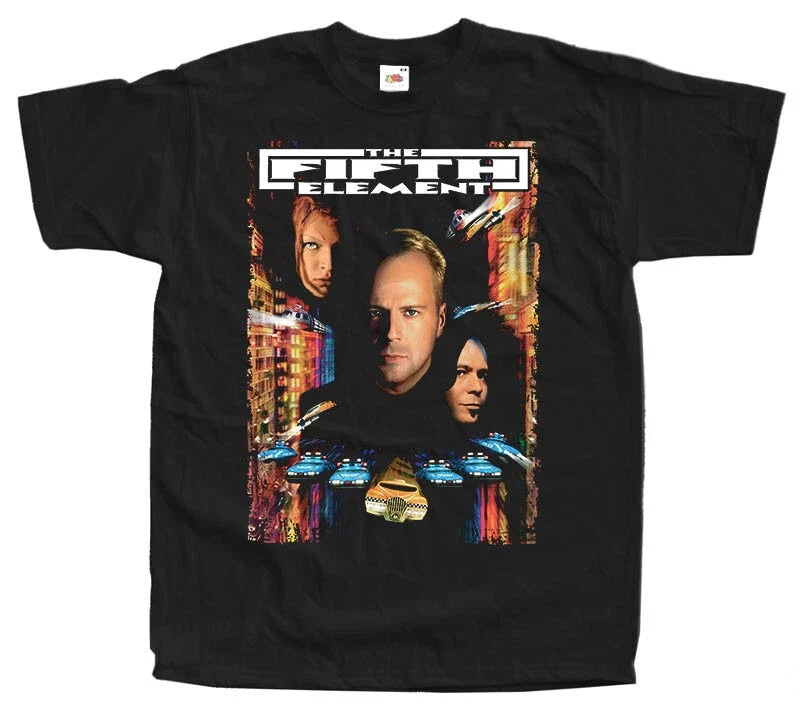 The Fifth Element T SHIRT Tee V2 Movie Poster BLACK Shirt sizes S-5XL Unisex T-shirt, Sweatshirt, Hoodie, Long Sleeve Tee - T-Shirt, Sweatshirt, Hoodie