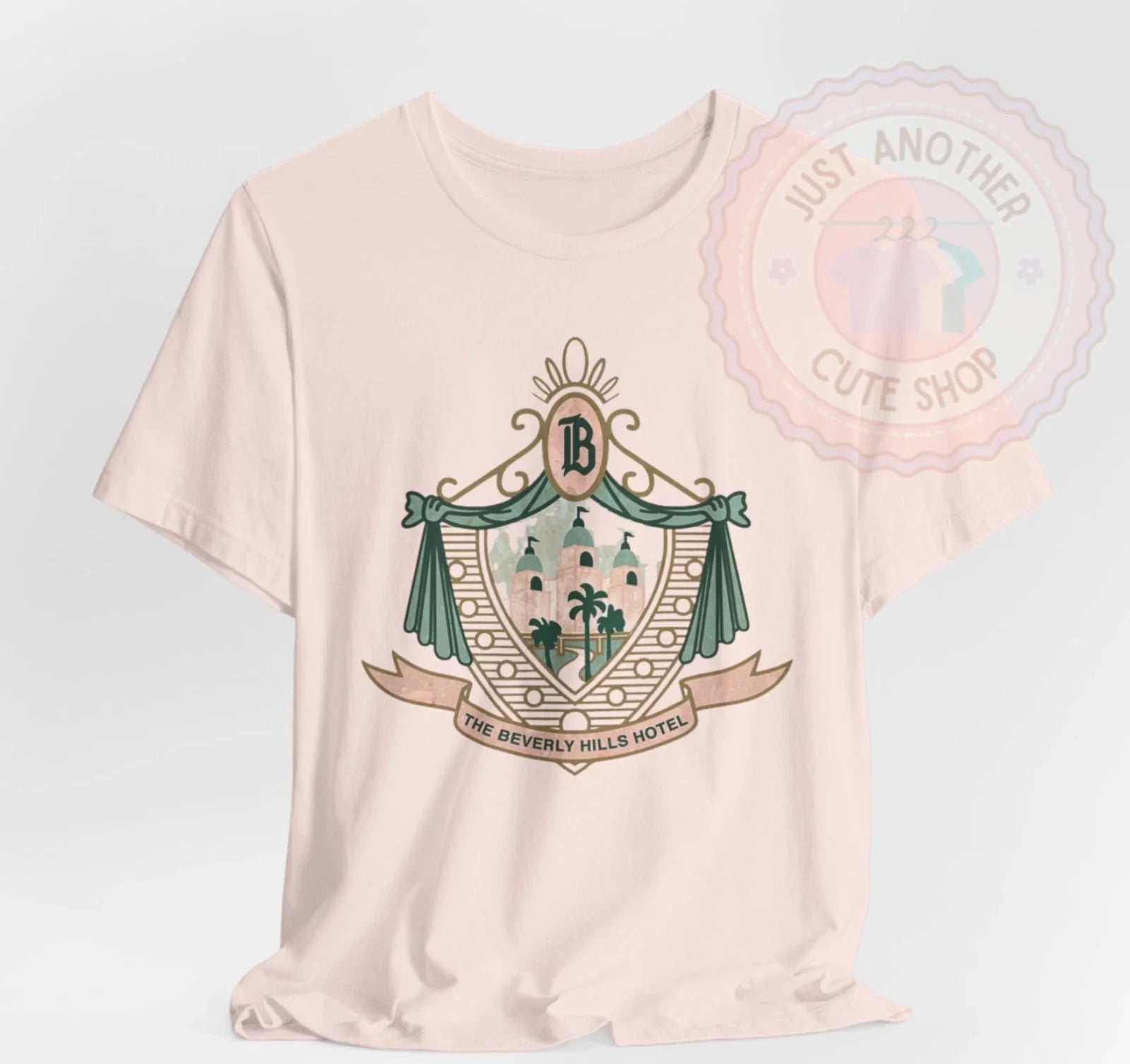 Vintage Beverly Hills Hotel T-Shirt  Pink Palace Logo! California Retro Tee! Unisex T-shirt, Sweatshirt, Hoodie, Long Sleeve Tee - T-Shirt, Sweatshirt, Hoodie