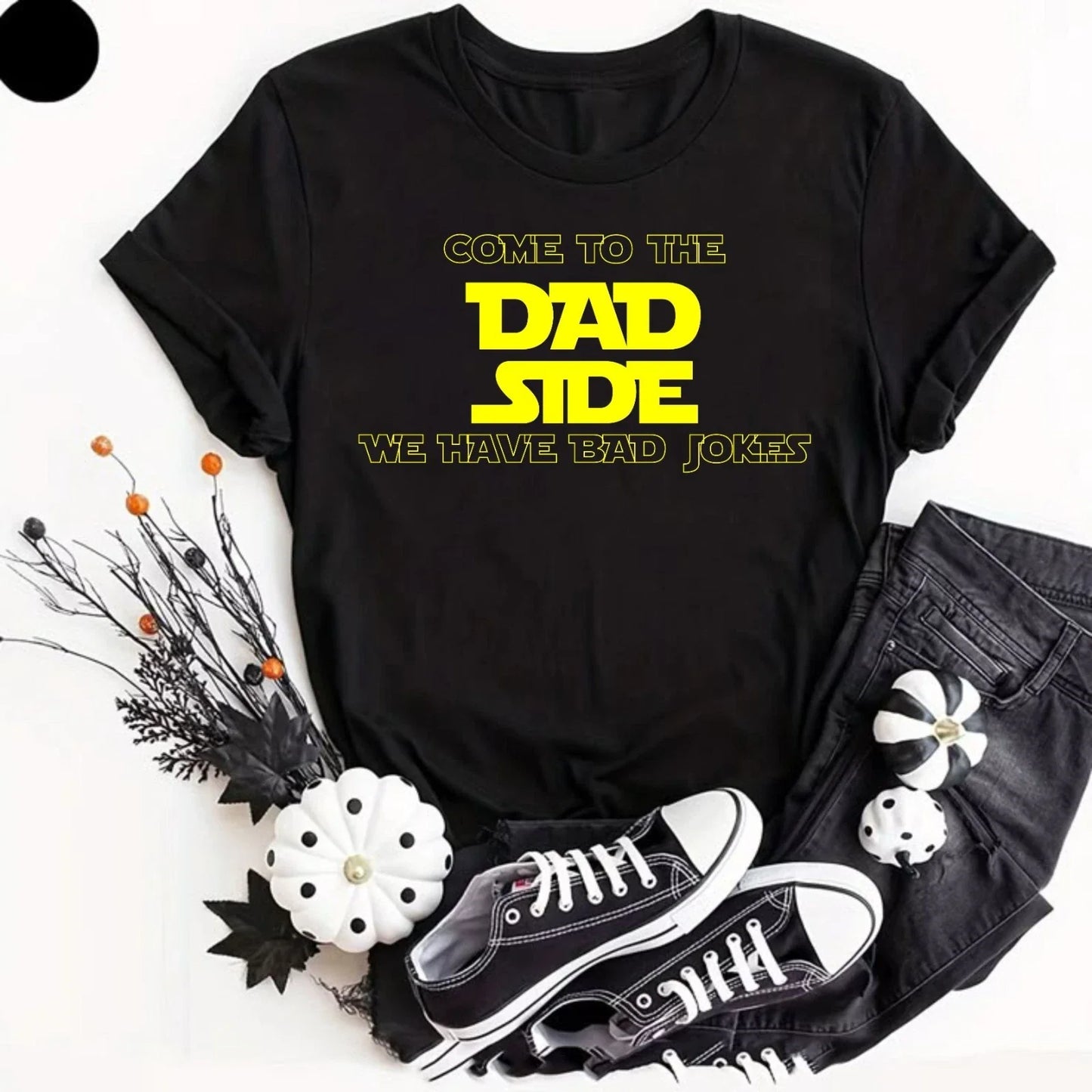 Come To The Dad Side We Have Bad Jokes Mens T-Shirt Fathers Day Gift Movie Nerd Unisex T-shirt, Sweatshirt, Hoodie, Long Sleeve Tee - T-Shirt, Sweatshirt, Hoodie