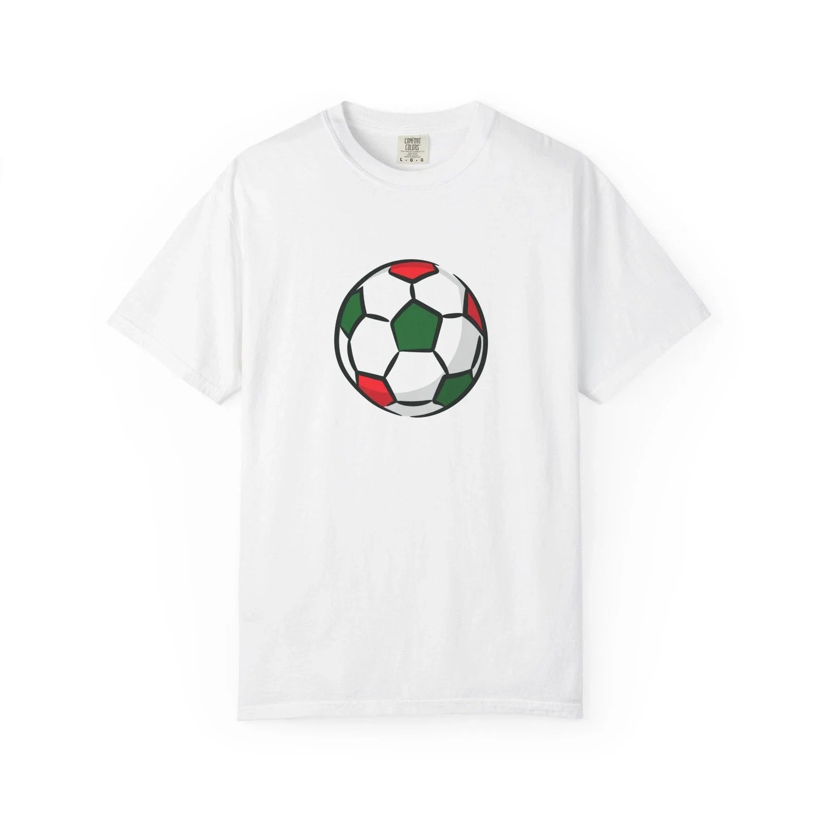 Italian Flag Soccer Ball T-Shirt | Football Graphic Tee Unisex T-shirt, Sweatshirt, Hoodie, Long Sleeve Tee - T-Shirt, Sweatshirt, Hoodie