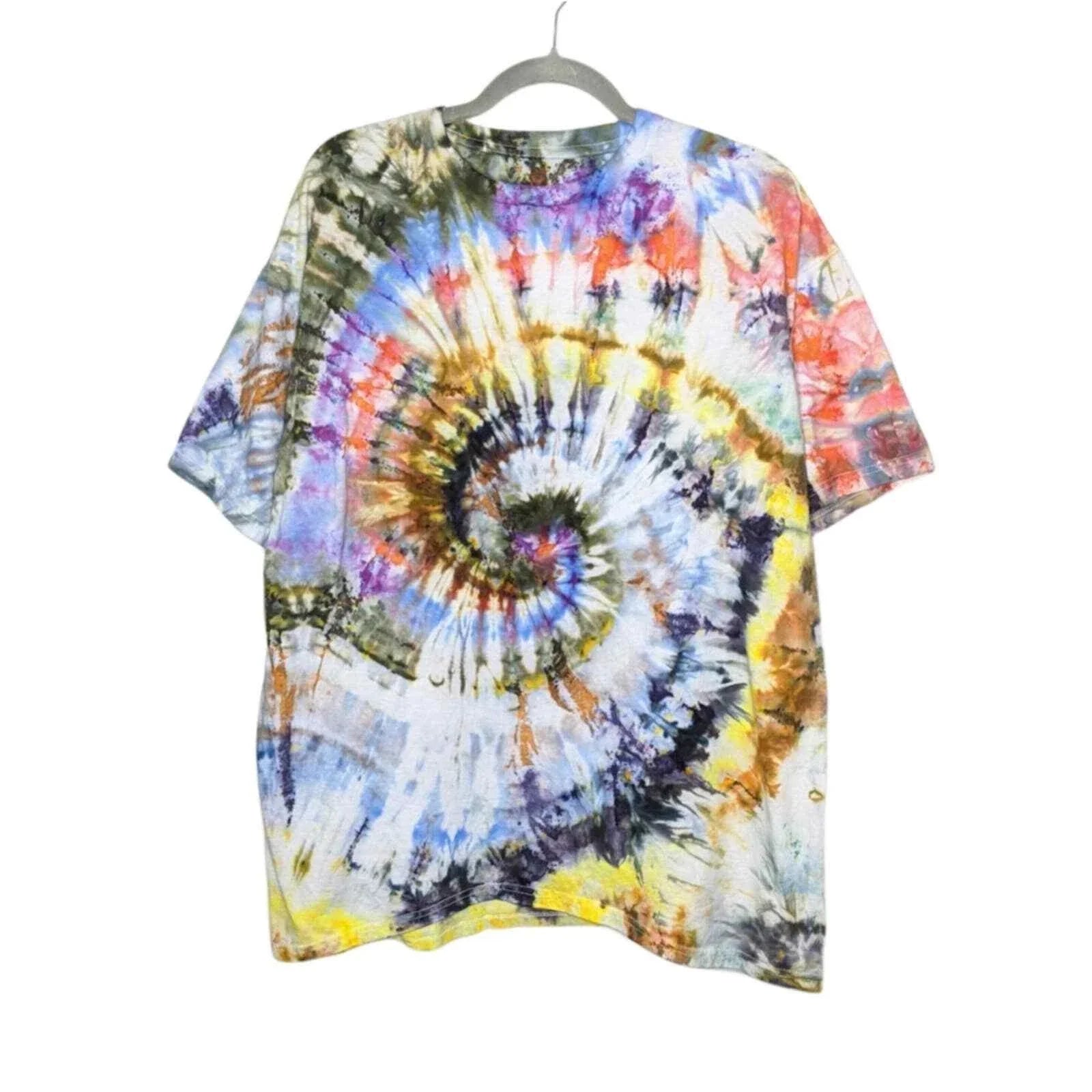 Hanes Y2K Vintage Custom Ice Tie Dye Art Shirt Top Swirl Nature Streetwear Unisex T-shirt, Sweatshirt, Hoodie, Long Sleeve Tee - T-Shirt, Sweatshirt, Hoodie