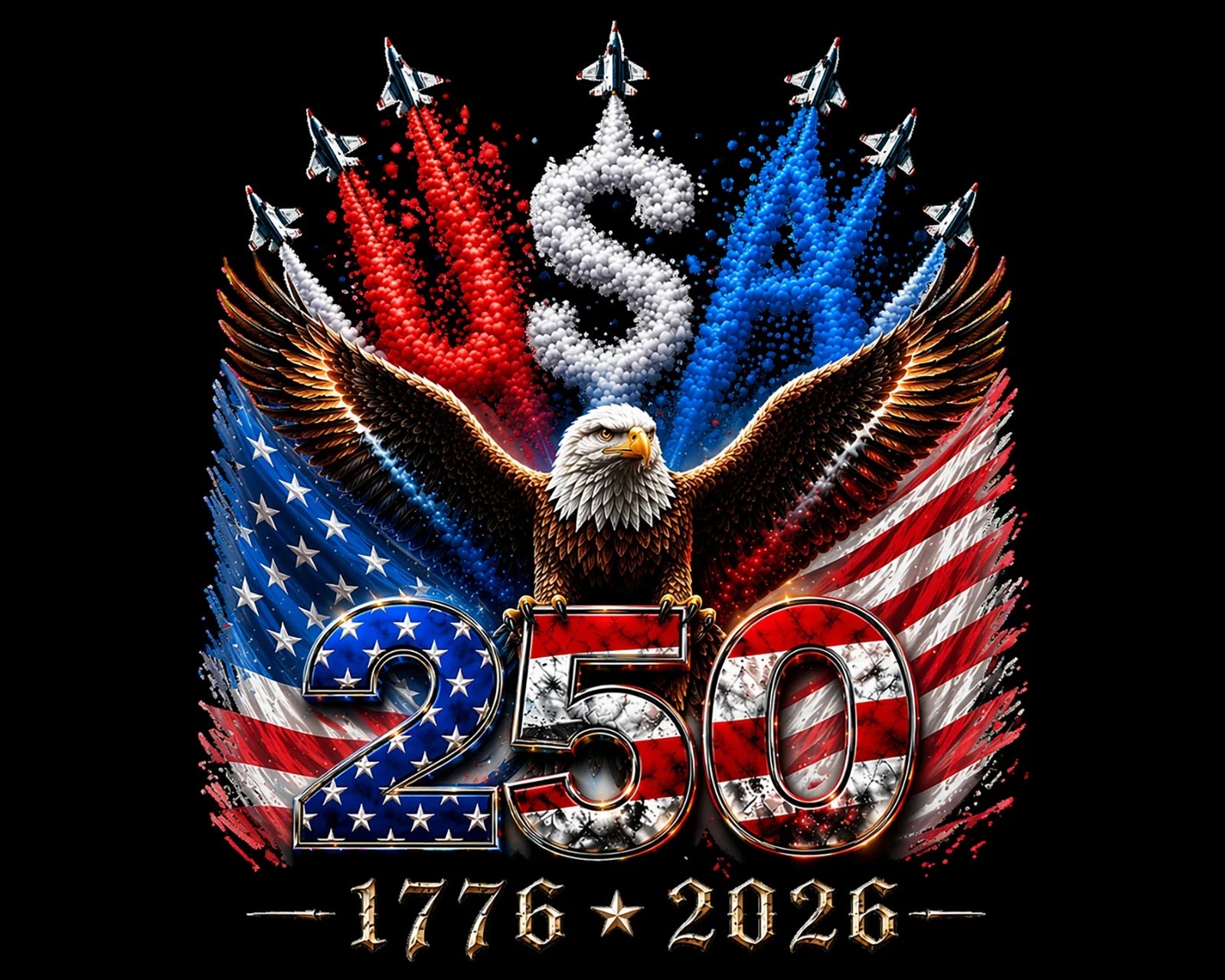 USA 250th Anniversary Birthday Shirt 1776 2026 Patriotic American Flag T-Shirt Unisex T-shirt, Sweatshirt, Hoodie, Long Sleeve Tee - T-Shirt, Sweatshirt, Hoodie