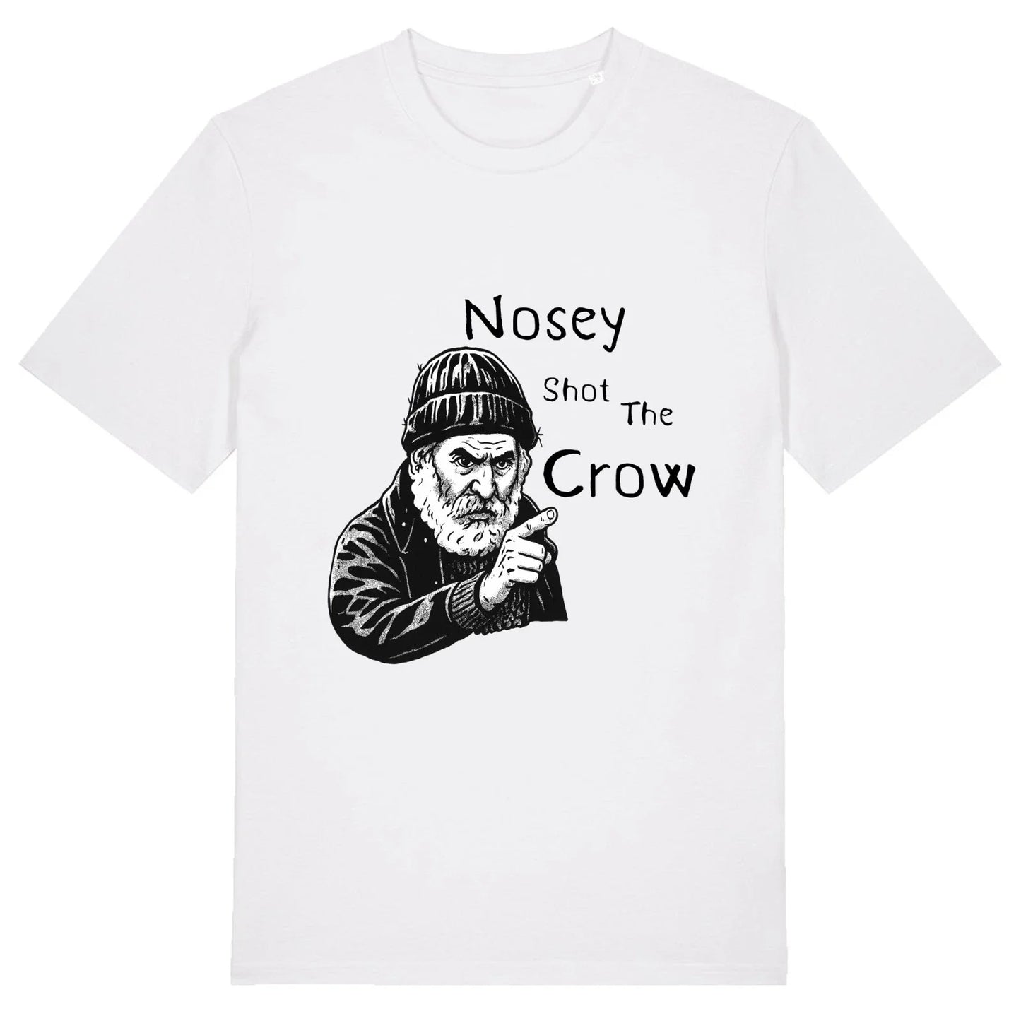 Nosey Shot The Crow Unisex T-Shirt - Farmer Jim Novelty Gift British Comedy Vinn Unisex T-shirt, Sweatshirt, Hoodie, Long Sleeve Tee - T-Shirt, Sweatshirt, Hoodie