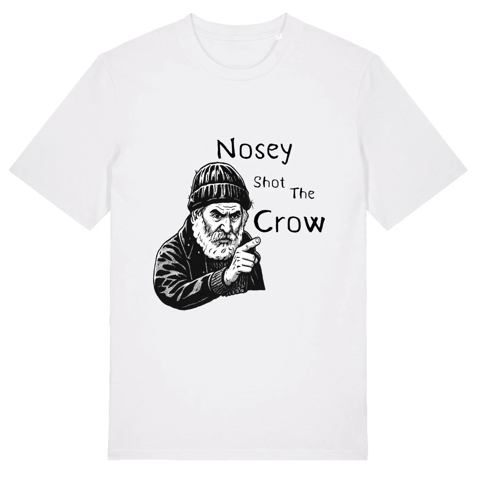 Nosey Shot The Crow Unisex T-Shirt - Farmer Jim Novelty Gift British Comedy Vinn Unisex T-shirt, Sweatshirt, Hoodie, Long Sleeve Tee - T-Shirt, Sweatshirt, Hoodie