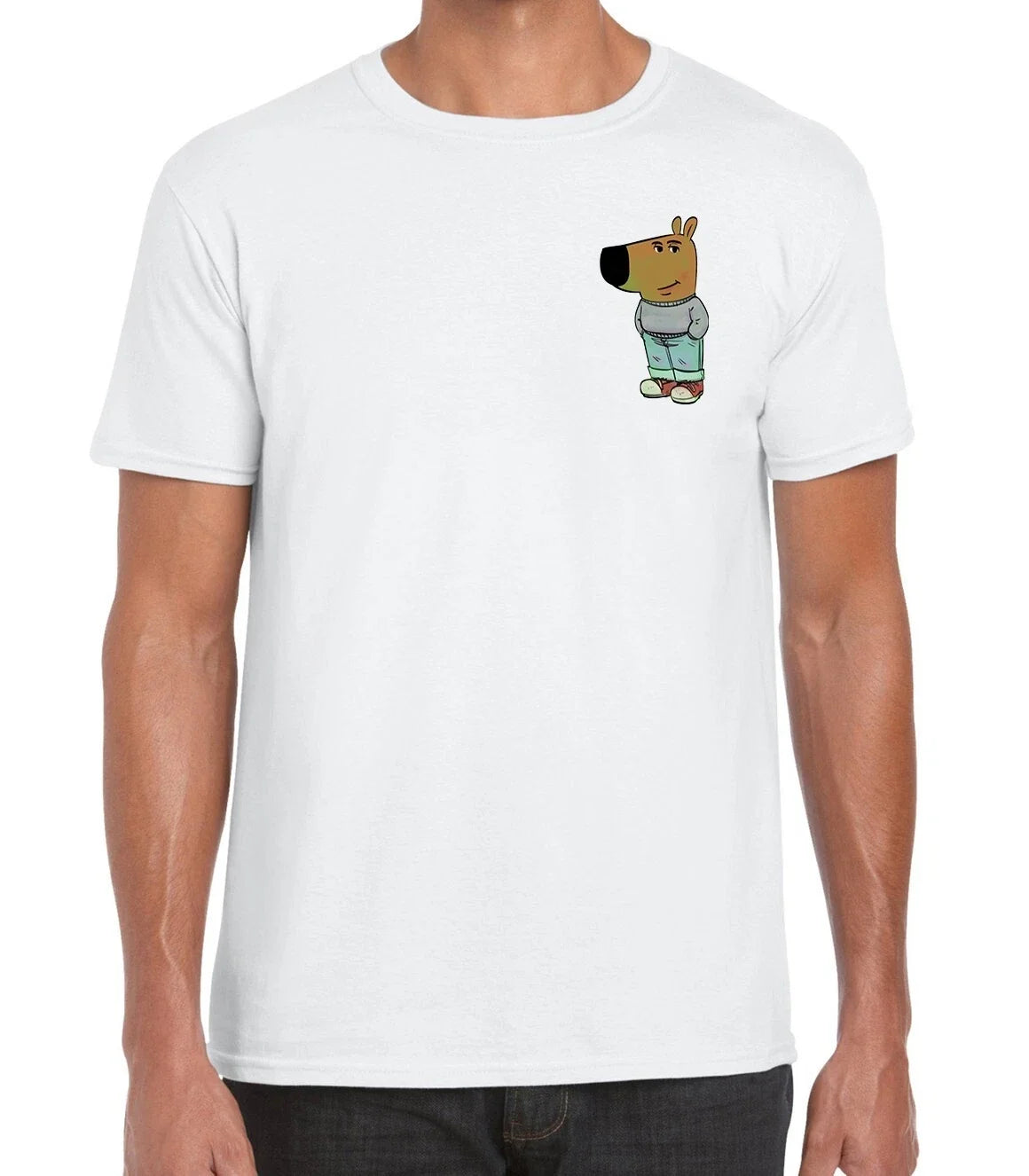 Chill Guy Funny Dog Meme Mini Logo Printed Cotton Men's Unisex T-Shirt Top Tee Unisex T-shirt, Sweatshirt, Hoodie, Long Sleeve Tee - T-Shirt, Sweatshirt, Hoodie