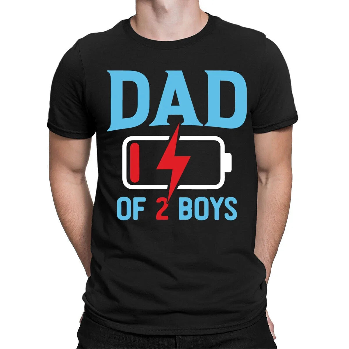 Dad of 2 Boys Father Day T-Shirt Caring Dad Daddy Amazing Men Top T-Shirt #FD Unisex T-shirt, Sweatshirt, Hoodie, Long Sleeve Tee - T-Shirt, Sweatshirt, Hoodie