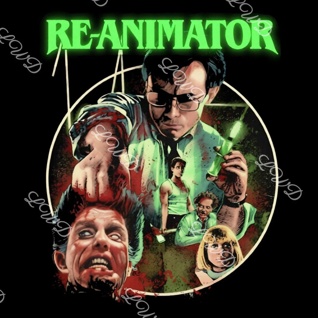 Re-Animator T-Shirt | Zombie Horror Movie | Graphic Art Tee | H.P. Lovecraft Unisex T-shirt, Sweatshirt, Hoodie, Long Sleeve Tee - T-Shirt, Sweatshirt, Hoodie