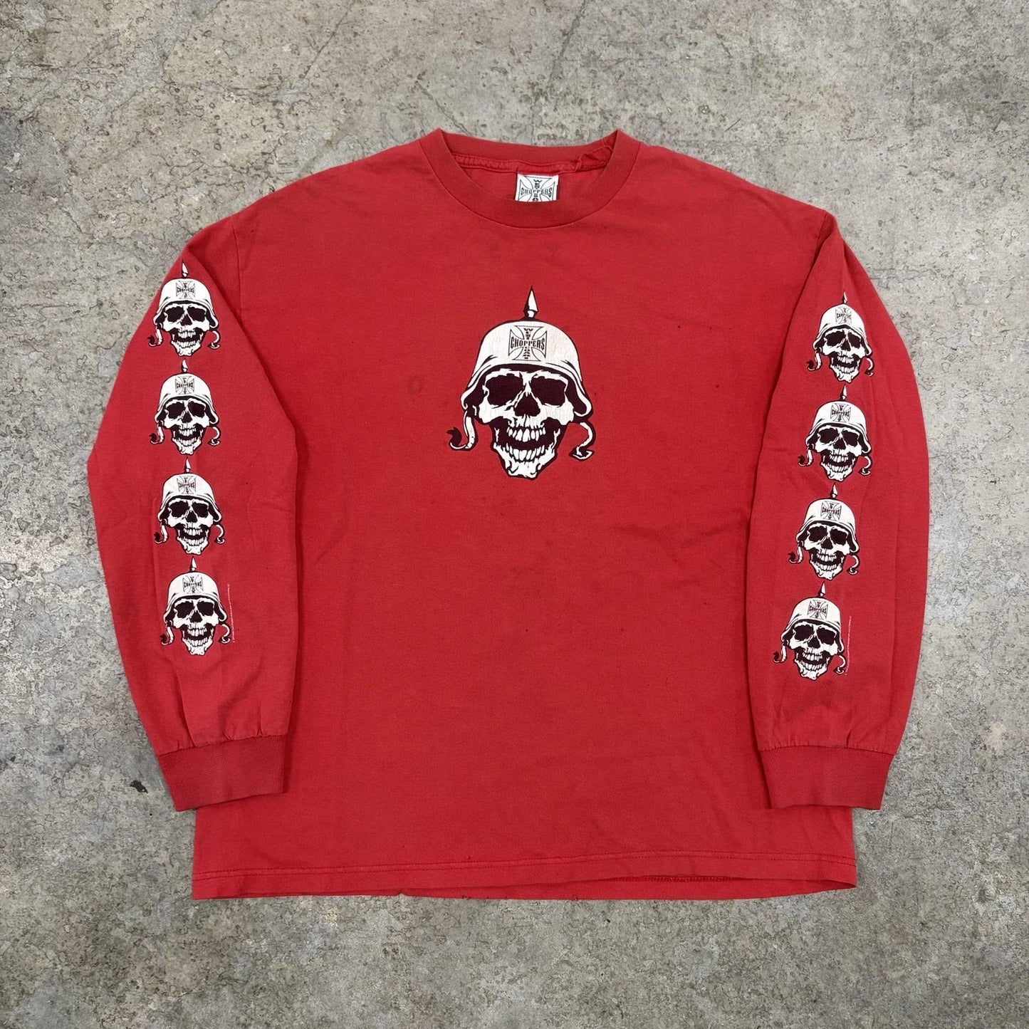 Vintage West Coast Choppers Shirt Mens XL Red Skull Helmet Biker Motorcycle 2003 Unisex T-shirt, Sweatshirt, Hoodie, Long Sleeve Tee - T-Shirt, Sweatshirt, Hoodie