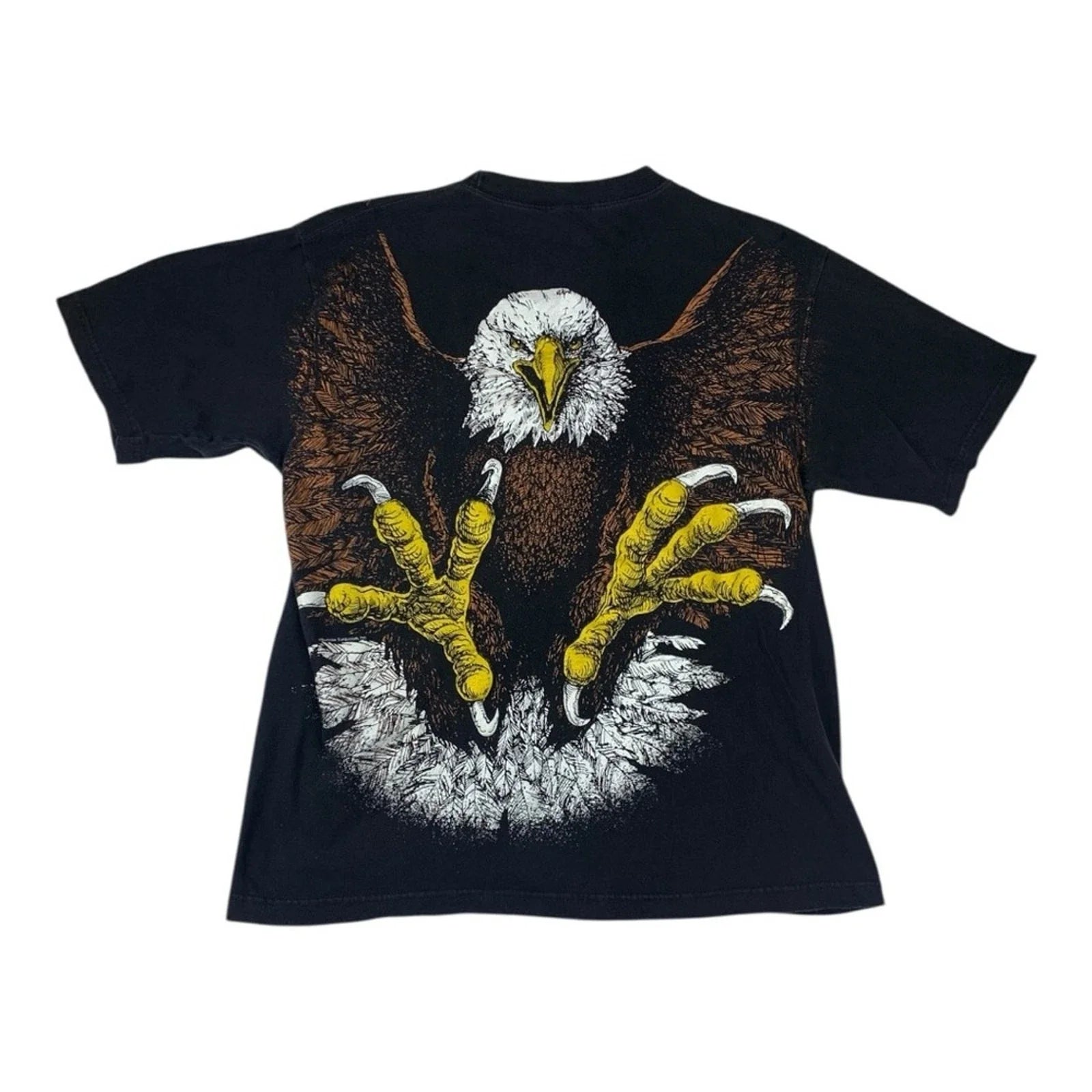 Vintage Sunrise turquoise mens large black Eagle Graphic tee shirt all over y2k Unisex T-shirt, Sweatshirt, Hoodie, Long Sleeve Tee - T-Shirt, Sweatshirt, Hoodie