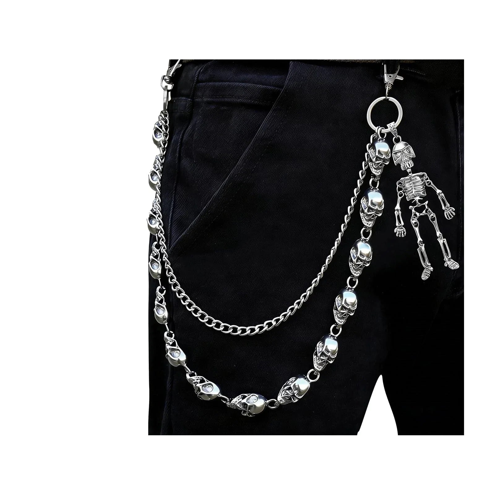 Skull Pants Chain for Men Women,Cool Wallet Chains for MenGothic Punk Jean C... Unisex T-shirt, Sweatshirt, Hoodie, Long Sleeve Tee - T-Shirt, Sweatshirt, Hoodie