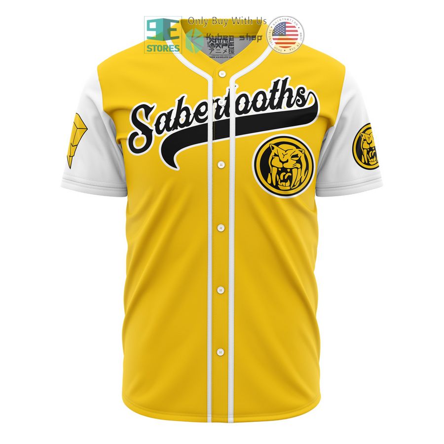 BEST Sabertooths Yellow Power Rangers Baseball Jersey Unisex T-shirt, Sweatshirt, Hoodie, Long Sleeve Tee - T-Shirt, Sweatshirt, Hoodie