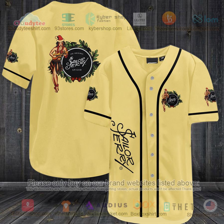 HOT Sailor Jerry Spiced Rum Baseball Jersey Shirt Unisex T-shirt, Sweatshirt, Hoodie, Long Sleeve Tee - T-Shirt, Sweatshirt, Hoodie