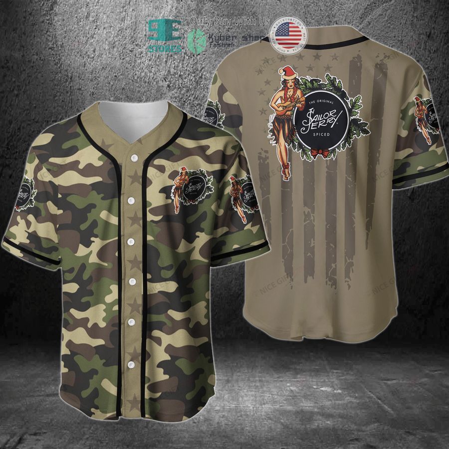 BEST Sailor Jerry United States Flag green camo Baseball Jersey Unisex T-shirt, Sweatshirt, Hoodie, Long Sleeve Tee - T-Shirt, Sweatshirt, Hoodie