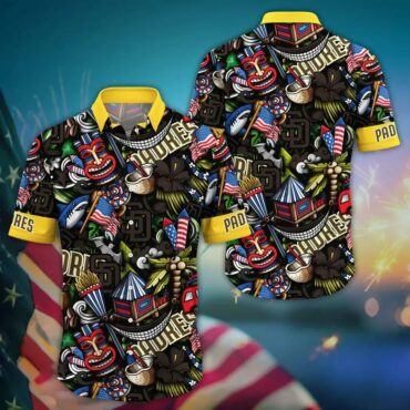 San Diego Padres Carnival Spirit Hawaiian Shirt Unisex T-shirt, Sweatshirt, Hoodie, Long Sleeve Tee - T-Shirt, Sweatshirt, Hoodie