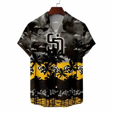 San Diego Padres Stormy Sunset Hawaiian Shirt Unisex T-shirt, Sweatshirt, Hoodie, Long Sleeve Tee - T-Shirt, Sweatshirt, Hoodie