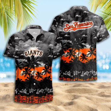 San Francisco Giants Beach Sunset Hawaiian Shirt Unisex T-shirt, Sweatshirt, Hoodie, Long Sleeve Tee - T-Shirt, Sweatshirt, Hoodie