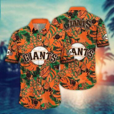 San Francisco Giants Botanical Burst Hawaiian Shirt Unisex T-shirt, Sweatshirt, Hoodie, Long Sleeve Tee - T-Shirt, Sweatshirt, Hoodie
