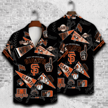 San Francisco Giants Fan Patch Collage Hawaiian Shirt Unisex T-shirt, Sweatshirt, Hoodie, Long Sleeve Tee - T-Shirt, Sweatshirt, Hoodie