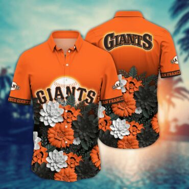 San Francisco Giants Floral Bloom Hawaiian Shirt Unisex T-shirt, Sweatshirt, Hoodie, Long Sleeve Tee - T-Shirt, Sweatshirt, Hoodie