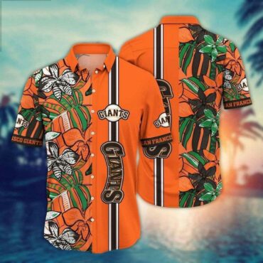 San Francisco Giants Jungle Leaf Hawaiian Shirt Unisex T-shirt, Sweatshirt, Hoodie, Long Sleeve Tee - T-Shirt, Sweatshirt, Hoodie