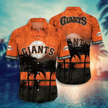 San Francisco Giants Sunset Palm Hawaiian Shirt Unisex T-shirt, Sweatshirt, Hoodie, Long Sleeve Tee - T-Shirt, Sweatshirt, Hoodie