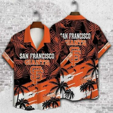 San Francisco Giants Sunset Silhouette Hawaiian Shirt Unisex T-shirt, Sweatshirt, Hoodie, Long Sleeve Tee - T-Shirt, Sweatshirt, Hoodie