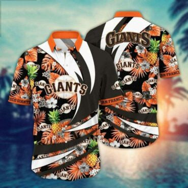 San Francisco Giants Tropical Wave Hawaiian Shirt Unisex T-shirt, Sweatshirt, Hoodie, Long Sleeve Tee - T-Shirt, Sweatshirt, Hoodie