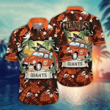 San Francisco Giants Vintage Surf Woody Hawaiian Shirt Unisex T-shirt, Sweatshirt, Hoodie, Long Sleeve Tee - T-Shirt, Sweatshirt, Hoodie